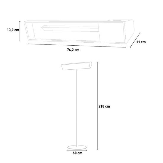 SINED  Outdoor Heizung Mit Standfuss ist ein Produkt im Angebot zum besten Preis