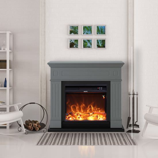 MPC  Dark Gray Fireplace For Office is a product on offer at the best price
