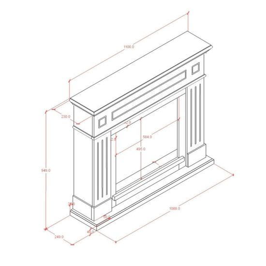 MPC  Pienza Fireplace Frame Deep Black is a product on offer at the best price