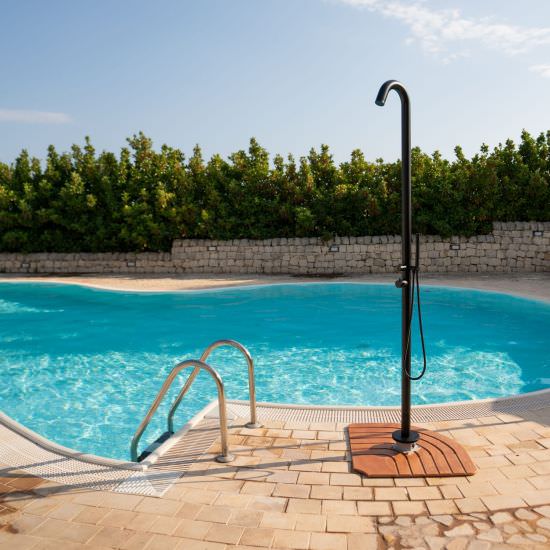 SINED  Shower Satin steel Black outdoor is a product on offer at the best price
