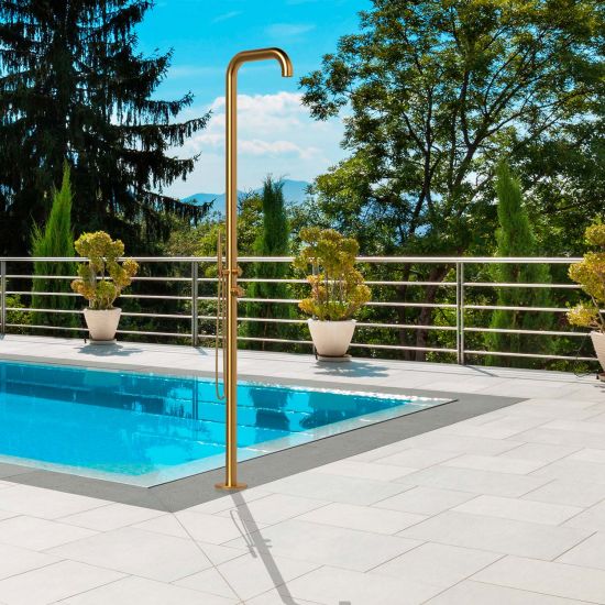 SINED  Stainless Steel Outdoor Shower Gold Color is a product on offer at the best price