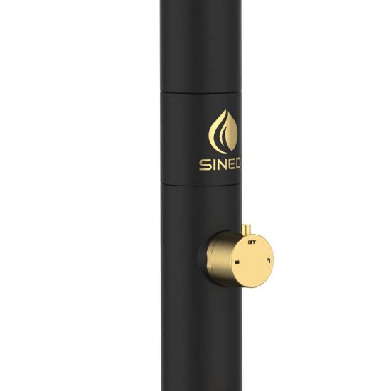 SINED  Black shower with gold accessories is a product on offer at the best price