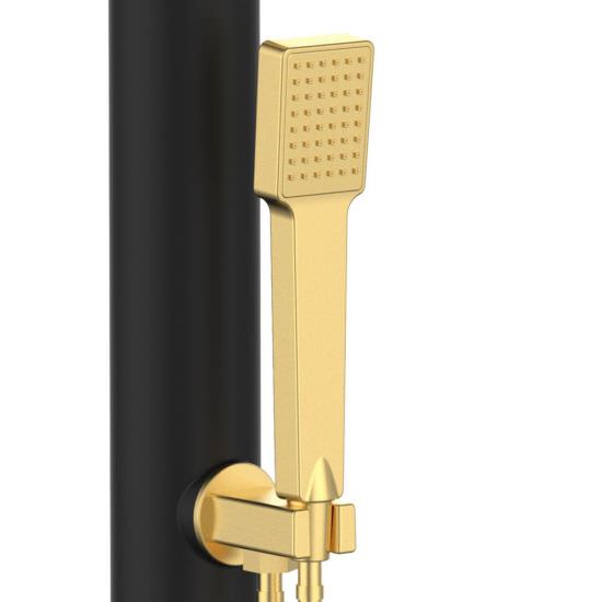 SINED  Black shower with gold accessories is a product on offer at the best price