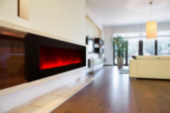 Decorative Fireplace Volcano 5xl Black For Wall Mounting
