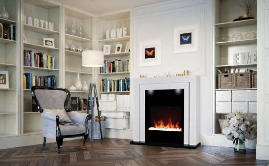 Electric Assembled Fireplace Hampton Easy Installation