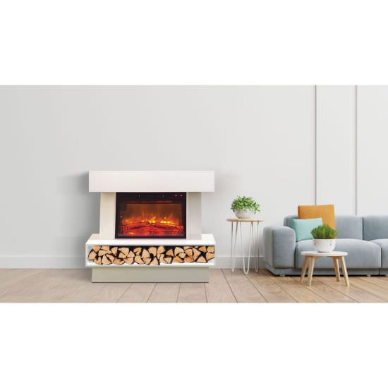 Chemin Arte  Electric floorstanding fireplace white is a product on offer at the best price