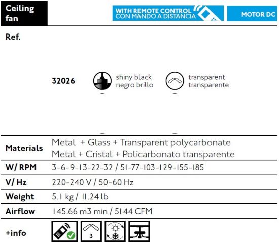 FARO  Ventilador Negro Con Control Remoto es un producto que se ofrecen al mejor precio