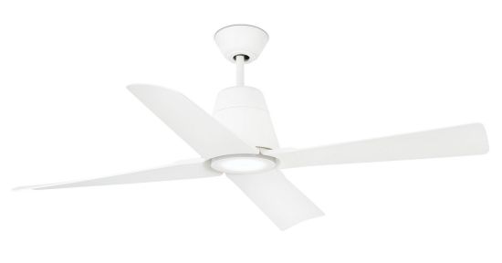 Outdoor Ceiling Fan Ip44 Typhoon White Mpc 33480 Ceiling Fan With Light Typhoon White Body Made Of Steel 4 White Blades In Abs Diameter 130 Cm Dc