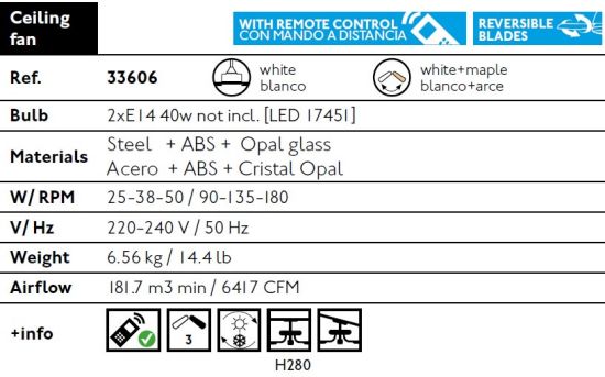FARO  Ventilador De Techo Blanco Con Luz Cebu es un producto que se ofrecen al mejor precio