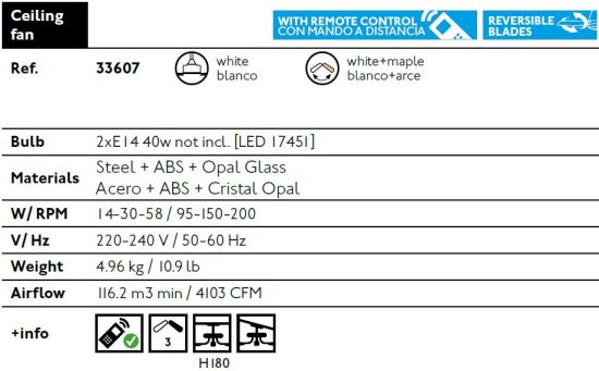 FARO  Ventilador De Techo Mpc 33607 Panay es un producto que se ofrecen al mejor precio