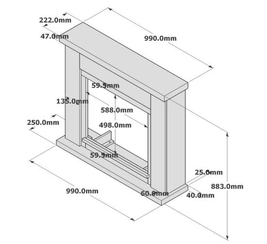 TAGU the missing piece  Dunkelgraue Kaminverkleidung ist ein Produkt im Angebot zum besten Preis