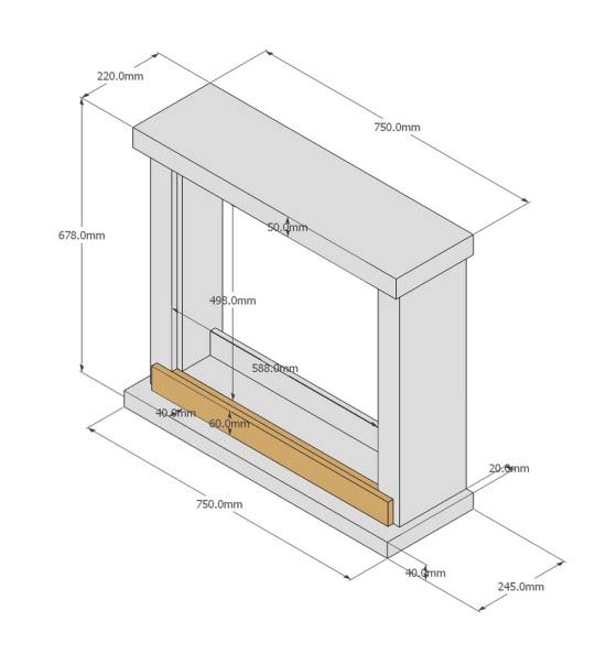 TAGU the missing piece  Ivory Color Frame For Fireplace is a product on offer at the best price