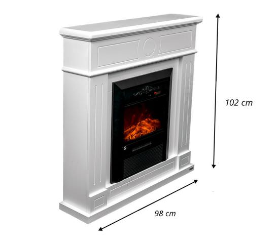 GLOW-FIRE  Fireplace with frame Bianca Ares is a product on offer at the best price