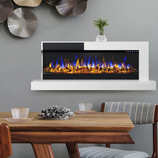 GLOW-FIRE  White electric wall chimney is a product on offer at the best price