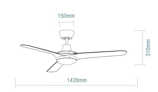MARTEC  New white fan without light is a product on offer at the best price