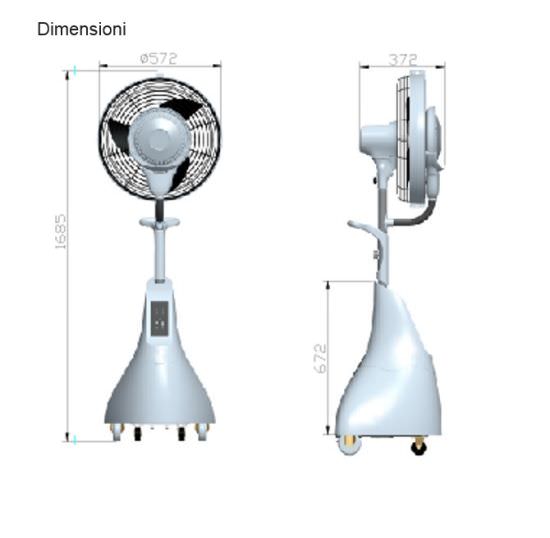 O fresh Ventilateur d'eau vive de 170 cm de haut est un produit offert au meilleur prix