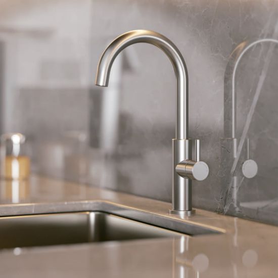 SINED  Rubinetto miscelatore cucina basso inox è un prodotto in offerta al miglior prezzo online