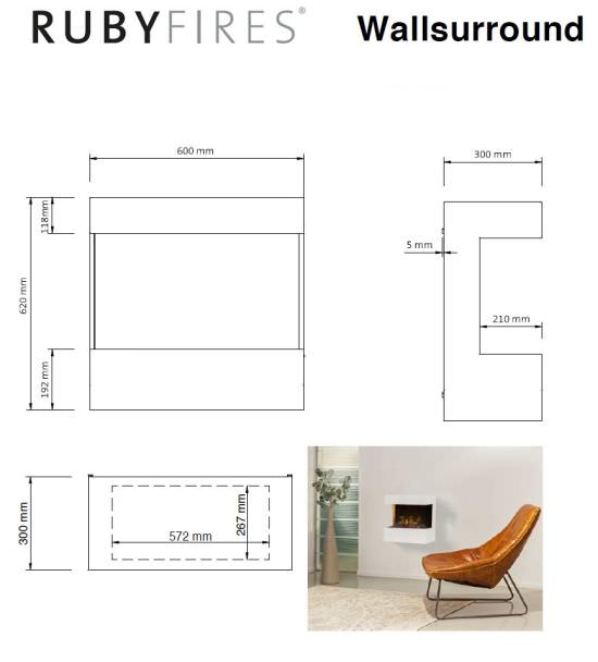 Xaralyn  Frame for Wall Fireplace White MDF wood is a product on offer at the best price