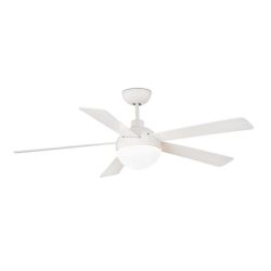 Ventilador Blanco Con Luz Led Izaro