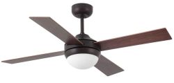 Rust Brown Fan With Light And Remote