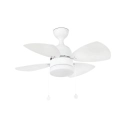 Classic 4 Blade Ceiling Fan With Light And Pull Chains