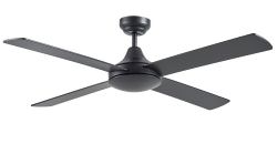 Moderner Ventilator ohne Licht schwarz