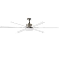Ventilateur de plafond gris et blanc