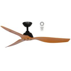 Brown ceiling fan without light