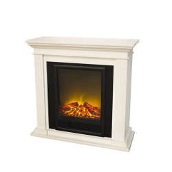 Complete electric fireplace white