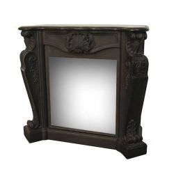 Black frame for classic fireplace