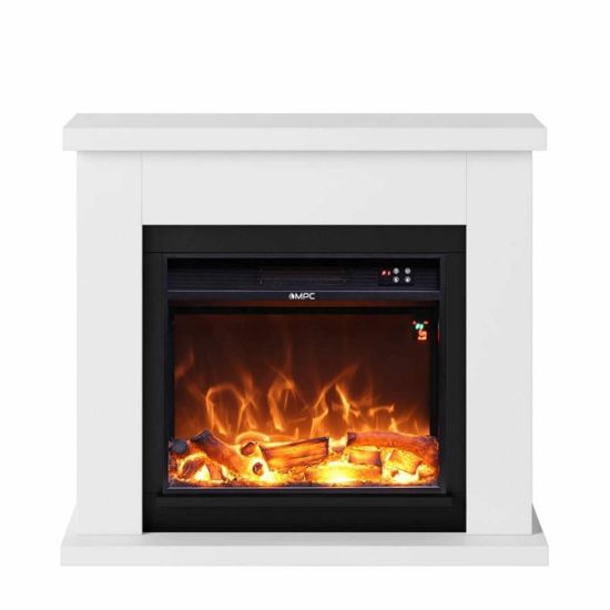 White Floor Fireplace