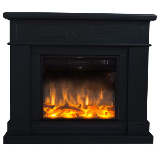 Black fireplace for decorating