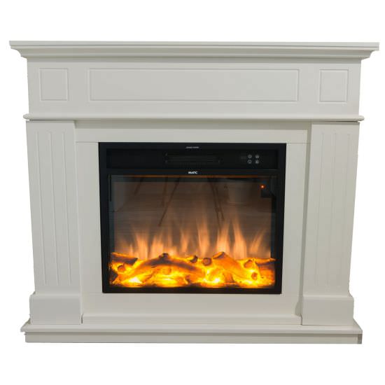 White office fireplace