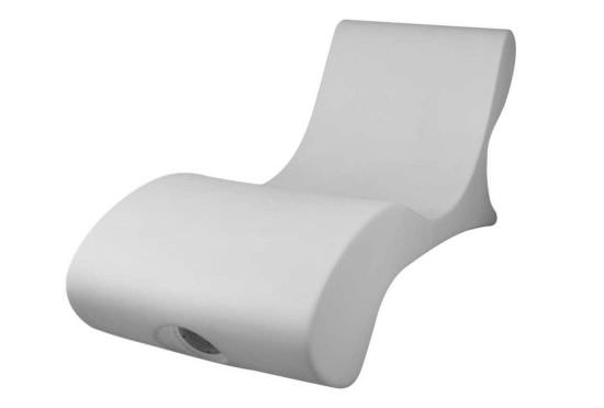 Chaise longue Lussosa in Polietilene HD