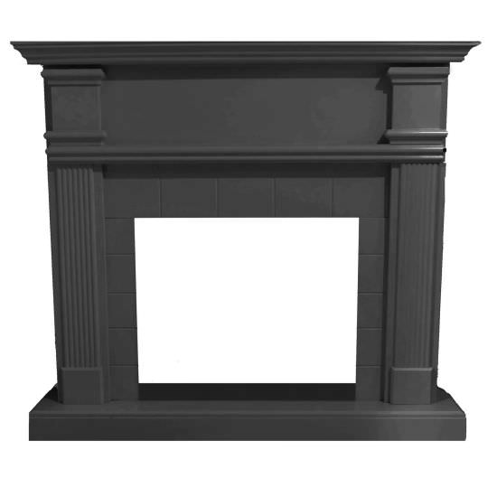Gray Fireplace Frame