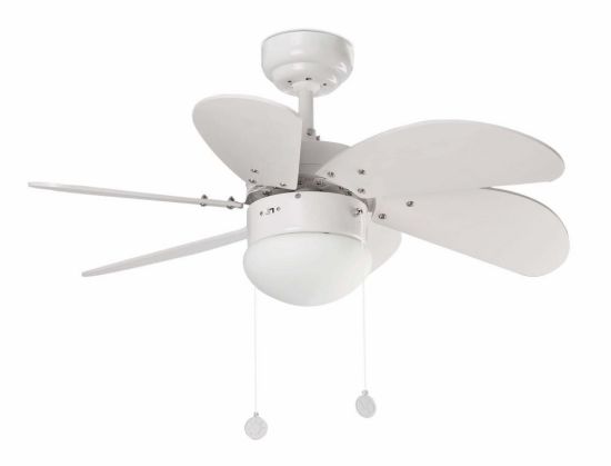 Ventilador De Techo Blanco Con Luz Palao