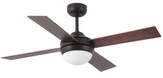 Rust Brown Fan With Light And Remote