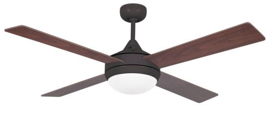 Brown 4 Blade Ceiling Fan With Light