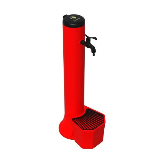 kit de fuente roja con cubo