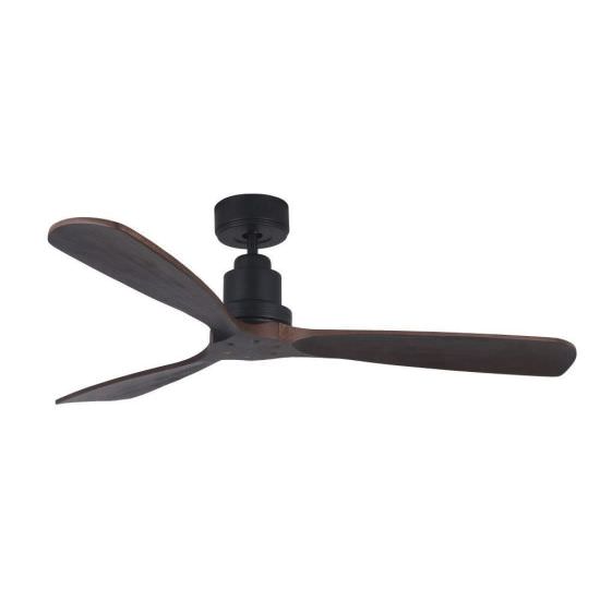Fan with solid wood blades