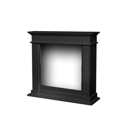 Black MDF wooden fireplace frame