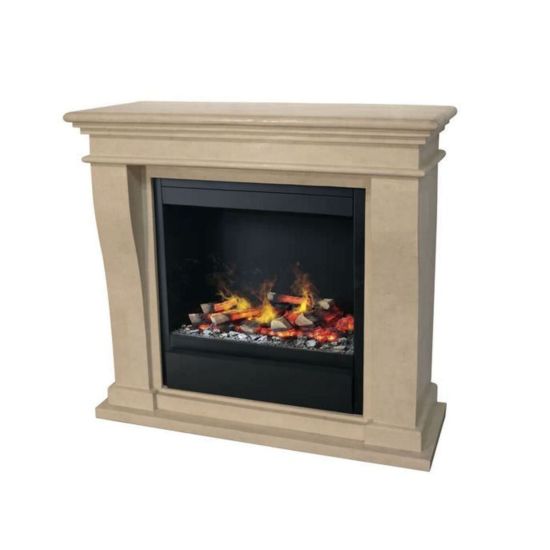 Caminetto elettrico con cornice bianca Caminetto elettrico con cornice bianca