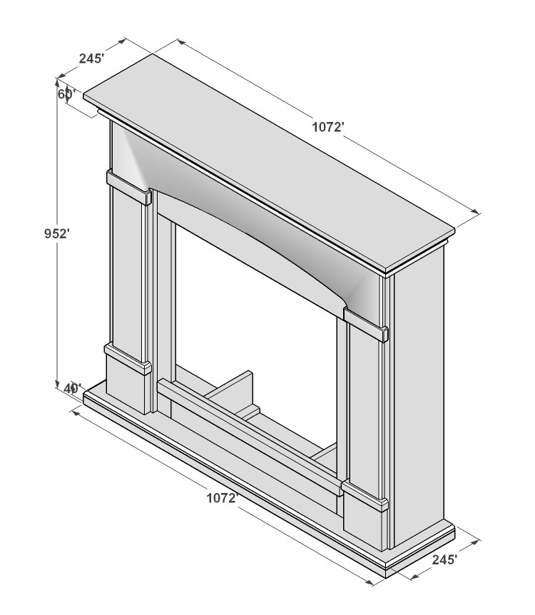 Cornice per caminetto Helmi Tagu