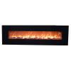 Pordoi model wall-mounted electric fireplace made of steel and glass. Maximum heating power 1500W. Realistic LED flame effect adjustable in 6 levels of light intensity Remote control included. Great for home office, commercial activities.