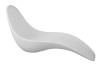 CHAISE LONGUE SIRIO lounge chair white color. Entirely made of high quality PE, modern, luxury item, water resistant. Great for indoor and outdoor use. Very UV resistant recyclable. Dimensions 178x62x91 cm.