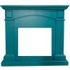 Cadre bleu turquoise pour cheminée CETONA, pour insert de cheminée électrique CAMINETTO-VULCANO Cadre en excellent bois MDF Dimensions LxPxH 113.7x28.2x102.2 cm