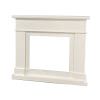 MDF wood frame, creamy white Lipari fireplace surround, frame for electric insert CAMINETTO-VULCANO or existing burner. Timeless linear design, suitable for all environments. Dimensions cm 95x102x21,5