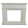 MDF wooden frame, veneer for Pienza fireplaces creamy white color. Frame for electric insert VULCANO. Easy to assemble wooden frame. Measurements LxWxH 110x24.9x94.9 cm
