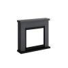 Grey fireplace frame with electric insert Wooden frame color Grey Measurements WxDxH 99x25x88.3 cm