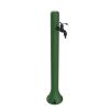 Green Garden Fountain with side water connection ideal for watering the garden or outdoor spaces. Made of high resistance polyethylene. Prearrangement for garden hose quick couplings Everything you need for easy assembly